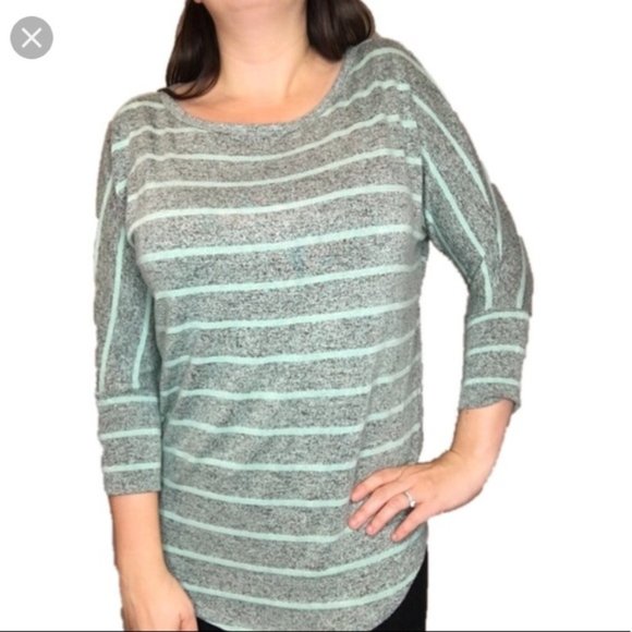 Market & Spruce Corinna Stripe Heather Dolman Top - Medium - Picture 5 of 5